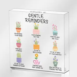 Inspirational Desk Decor Sign with Gentle Reminders (DM - 1759)