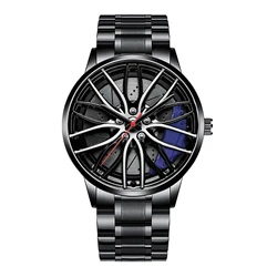Luxury Quartz Watch with Automatic Movement and Round Dial (B Blue Steel Strip)