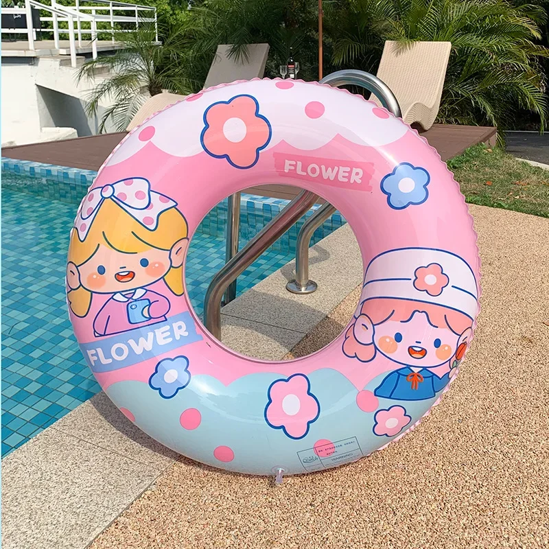 Thickened Version Pink Cartoon Life Jacket for Children Swimming Ring Prevents Side Flip Suitable for Boys And Girls Beginners