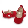 Spring and Autumn Red Velvet Princess Shoes Baby One Year Gift Shoes 0-12 Month Girl Soft Sole Lightweight Walking Shoes 5