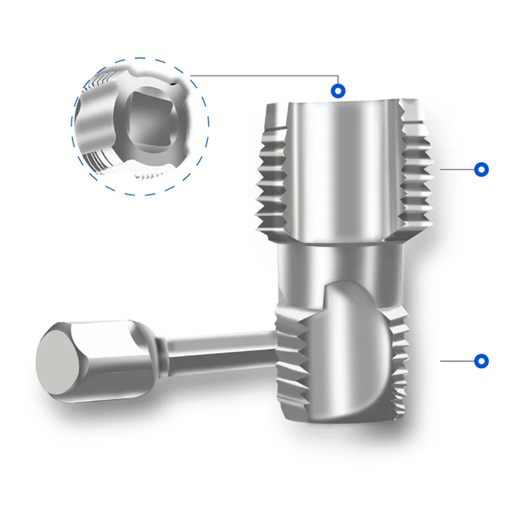 4/6 Points PPR Pipe Threader Tapered Pipe Thread Tap Water Pipe Thread Opener for 1/2inch 3/4inch Pipes Inner Threading Making