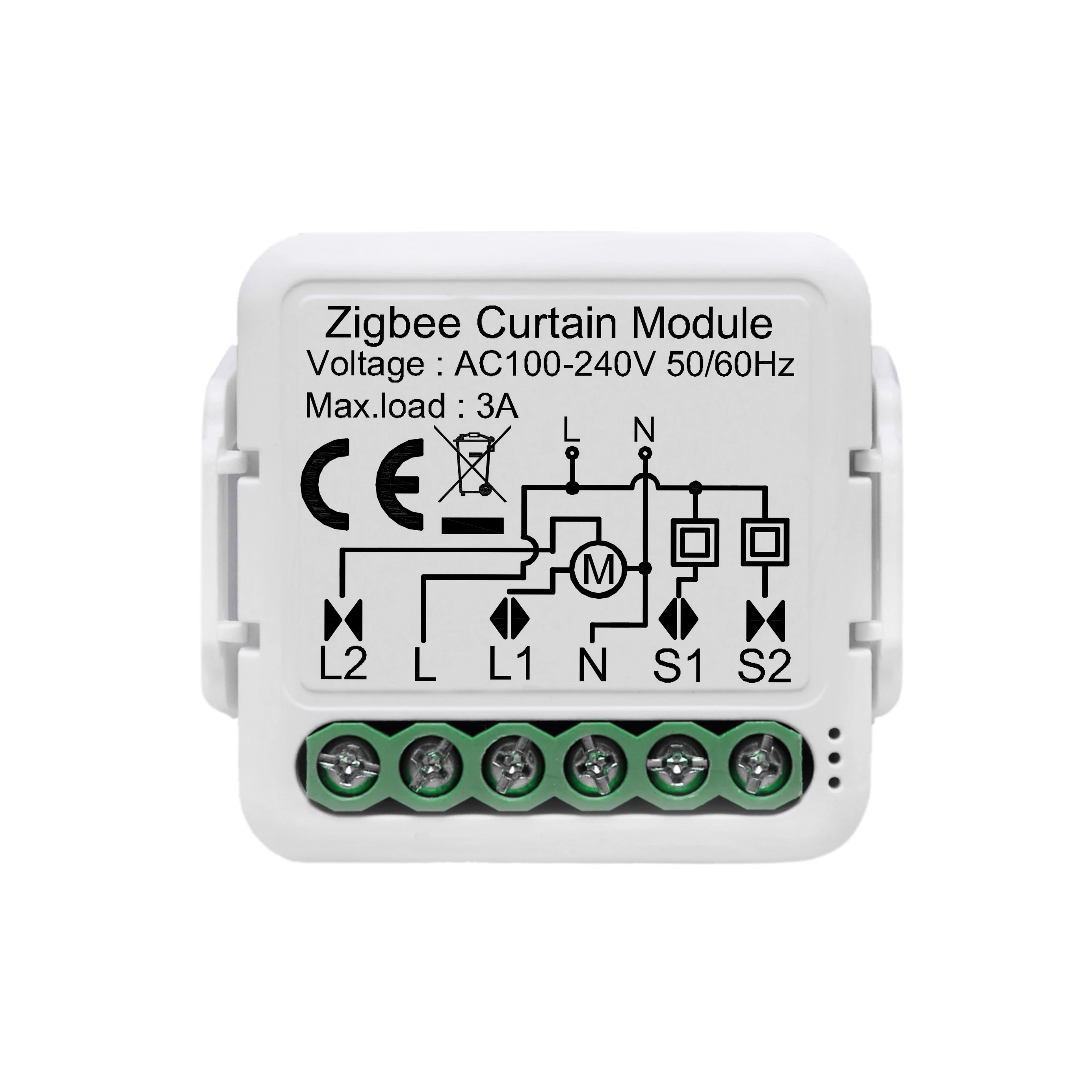 Tuya Smart ZigBee Blind Curtain Switch Module Support 2 Way Control Roller Shutt