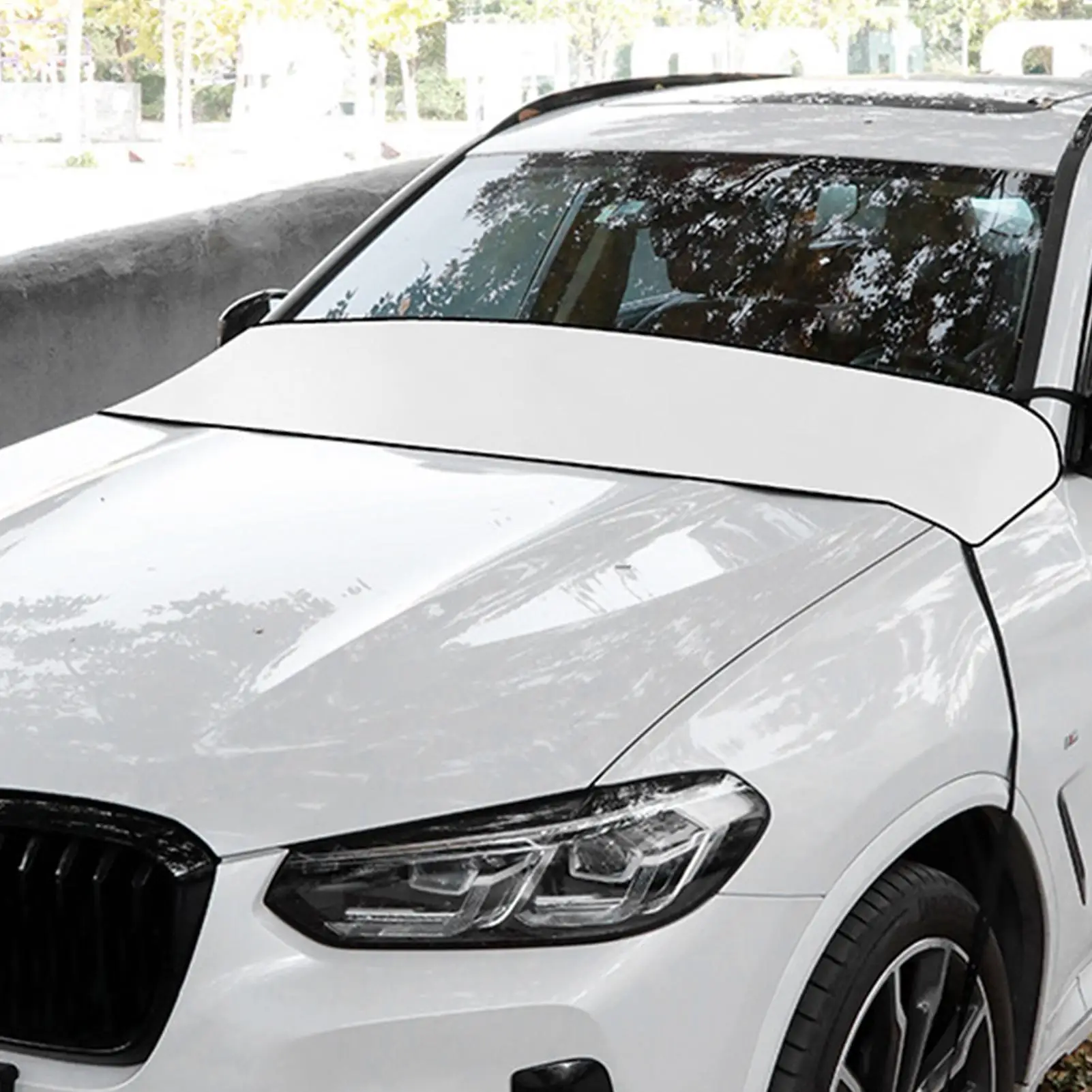 Car Windshield Cover Car Front Windshield Rain Cover Blocking Shade Waterproof Protector forTruck Leaves Automotive Vehicle Dust