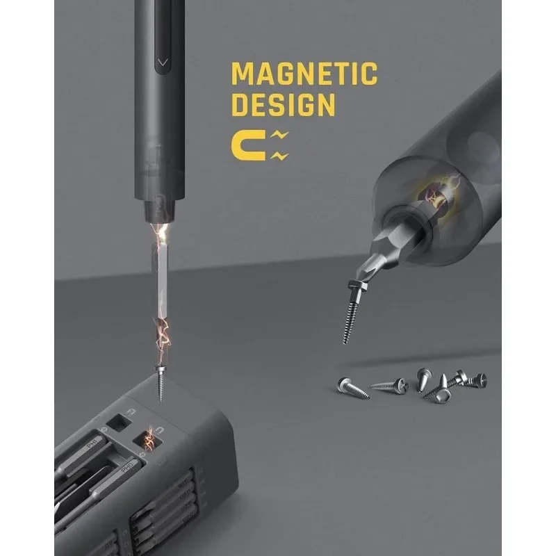 Fanttik E1 MAX 3.7V Mini Electric Screwdriver Precision Electric Screwdriver 50-in-1 Magnetic Bits Max 3 N.m Magnetic Storage