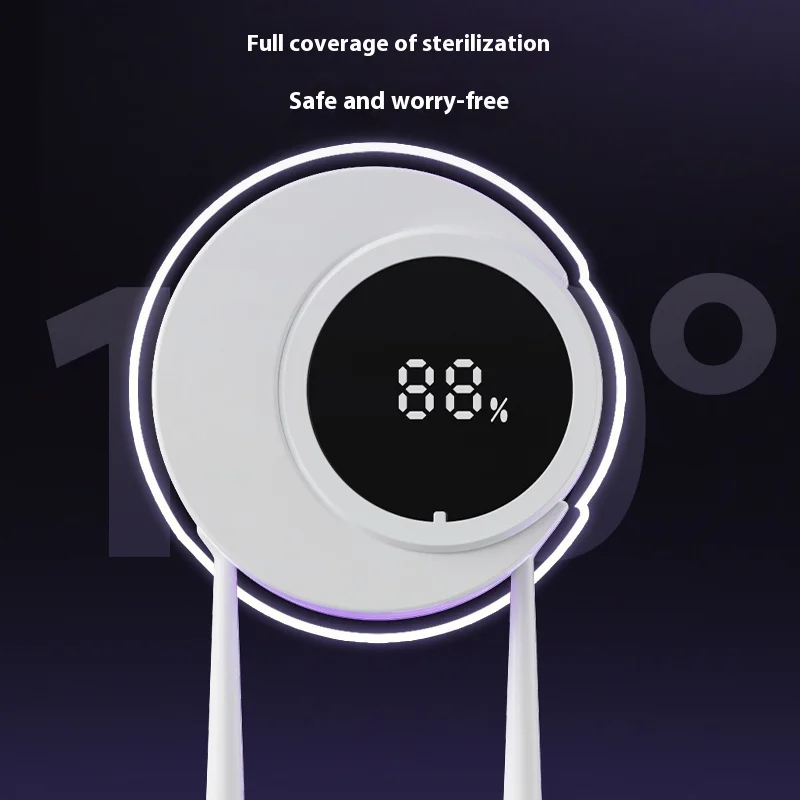 AiQUE Mini Portable Rechargeable Travel Toothbrush Sterilizer UV No Drilling Electric Toothbrush Holder Disinfection Box toothbrush sterilizer