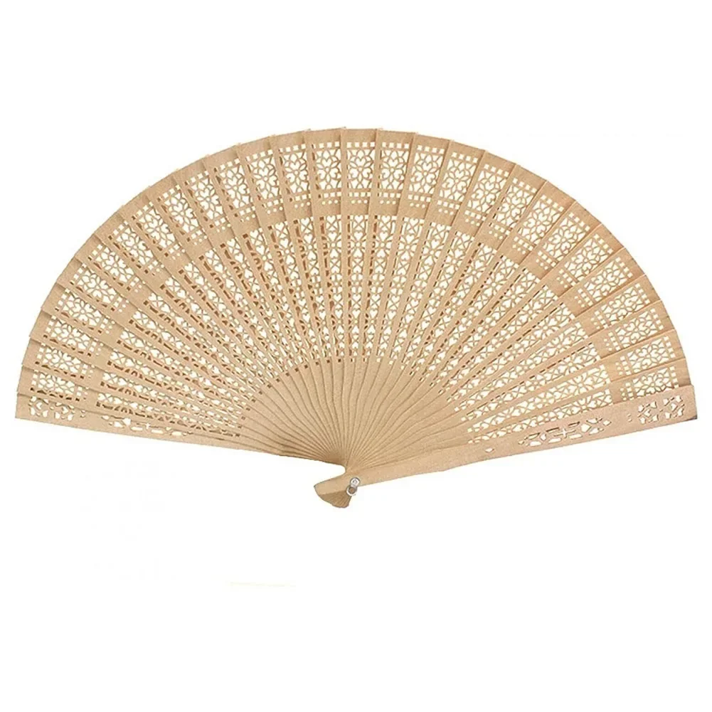 Folding Hand Held Fans Sandalwood Hand Fan Chinese Wooden Fan For Wedding Favors Baby Shower Dance Vintage Folding folding fan hand fan wooden hand fan