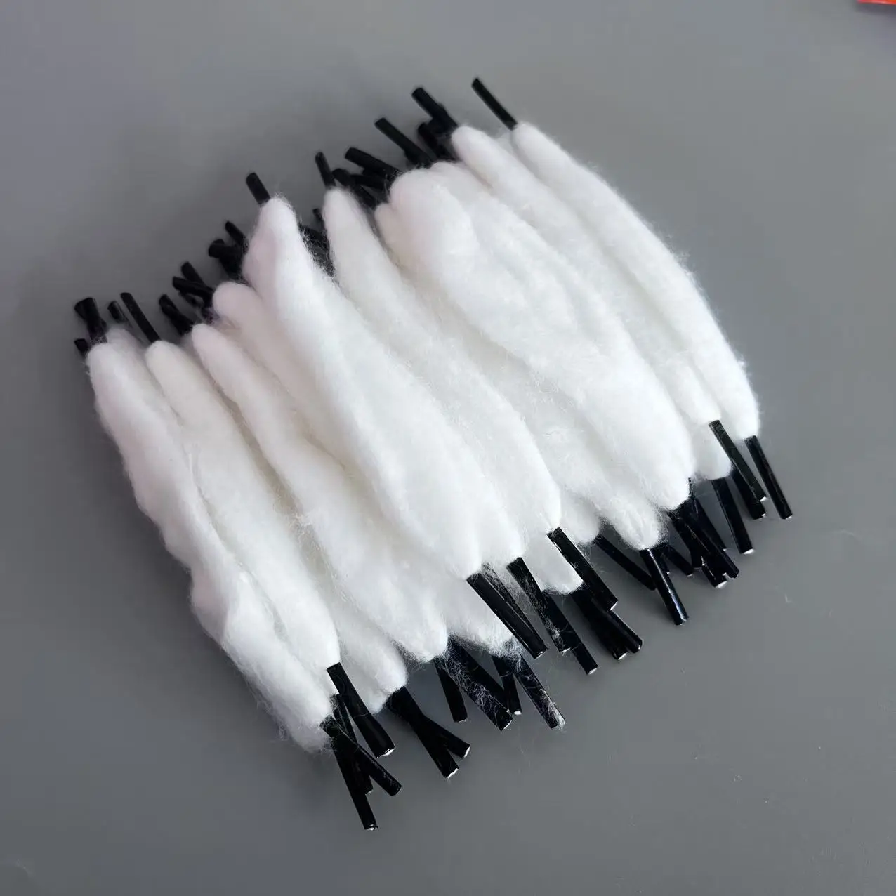 Wholesale Automobiles Dual Heads 3.0/2.5mm ShoeLace Type Organic Cotton Orange Black L120/100mm Bacon Replacement Car Prime Wipe 3