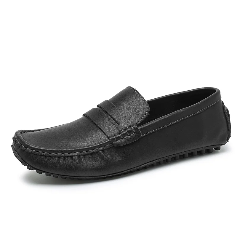 Casual Shoes for Men's Loafers Soft Soles Comfortable Driving Shoes for Men's Genuine Leather Walking Shoes Big Size：39-47