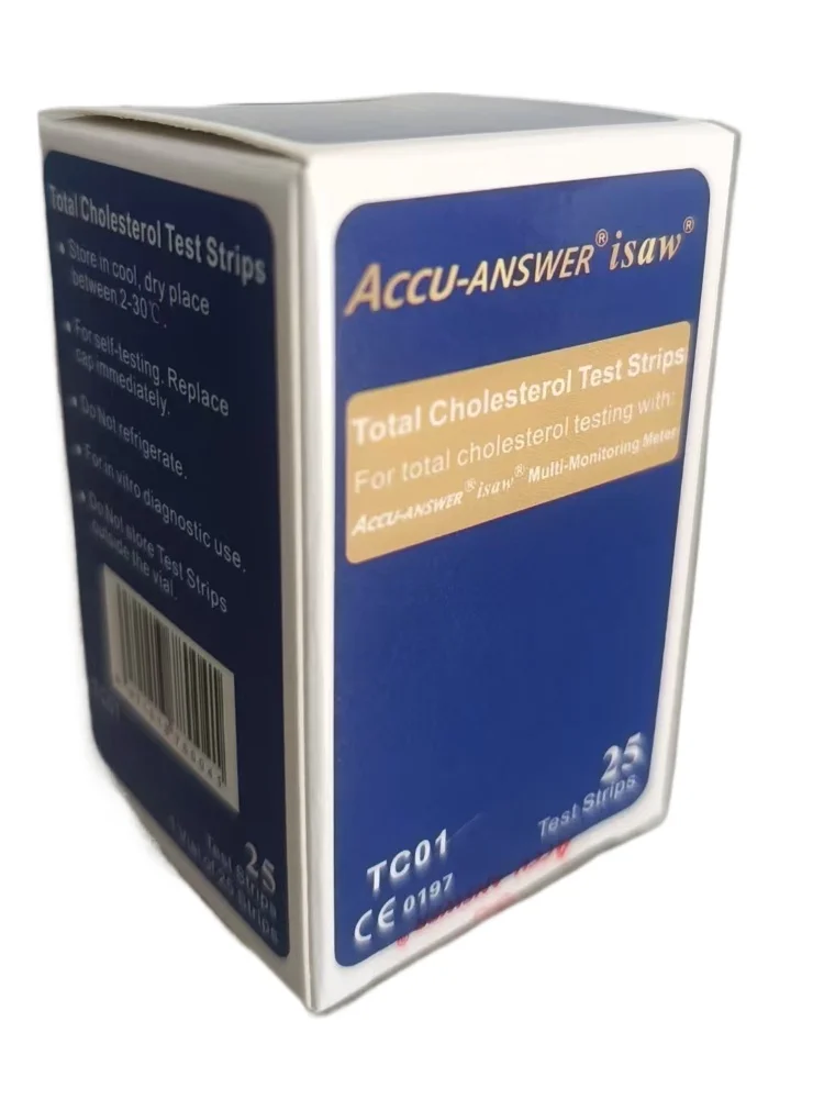 25 PCS Cholesterol test Accu-ANSWER isaw Fast check Class II Instrument classification 4 in 1 cholesterol analyzer