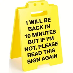 Humorous Out to Lunch Desk Sign - Perfect Gag Gift for Colleagues and Bosses (YELLOW)