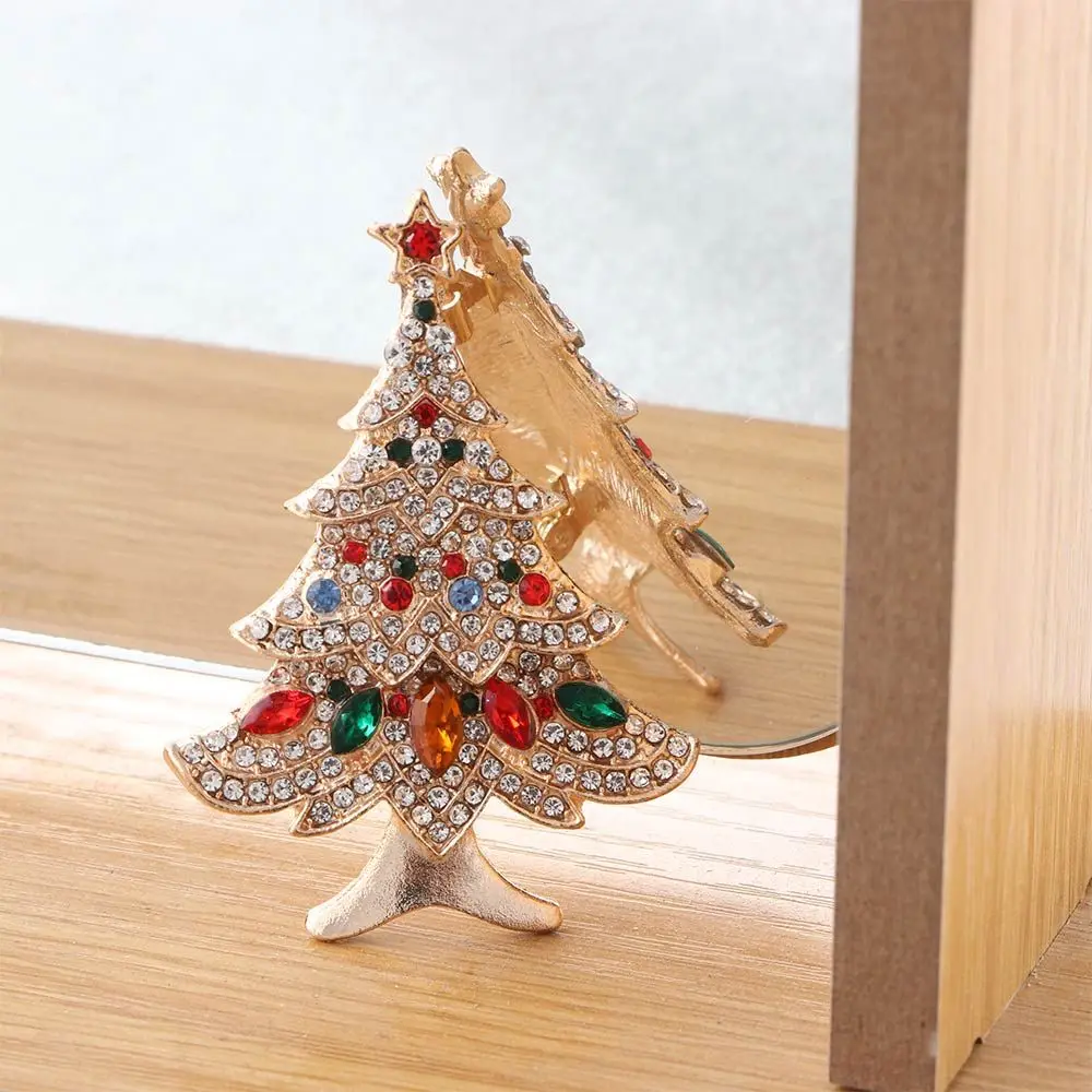 Broche De Noël Argent Et Damier Rouge, Noeud Vert, Bijou Fantaisie Neuf Sans Boîte