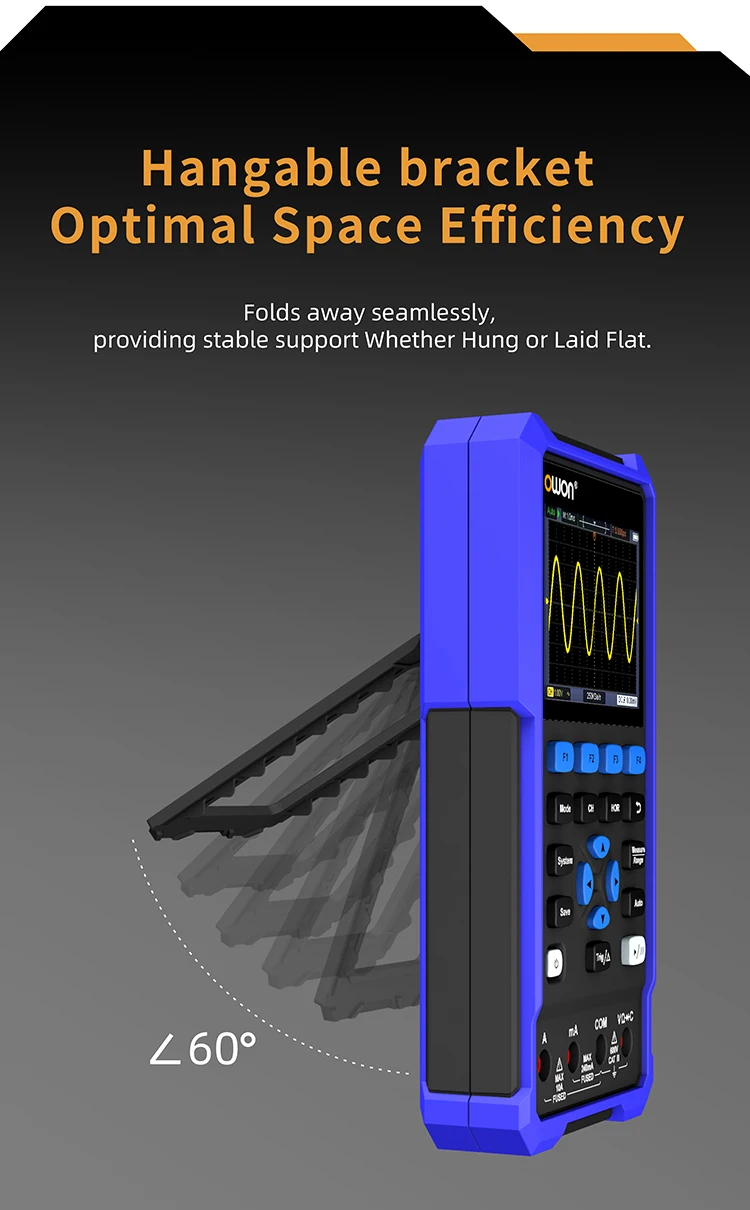40MHz 70MHz Single Channel Simple 3-in-1 Handheld Digital Oscilloscope 250Msa/s+