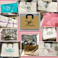 100pcs Custom Logo Colorful Plastic Shopping Bags with Handle – Personalized Gift Bags, One-Color Double-Sided Print, Free Design Service - Image 4