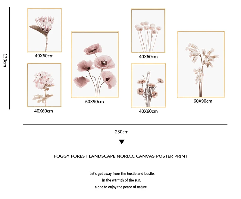 Botanical Flower Art Canvas: Elegant Wall Decor