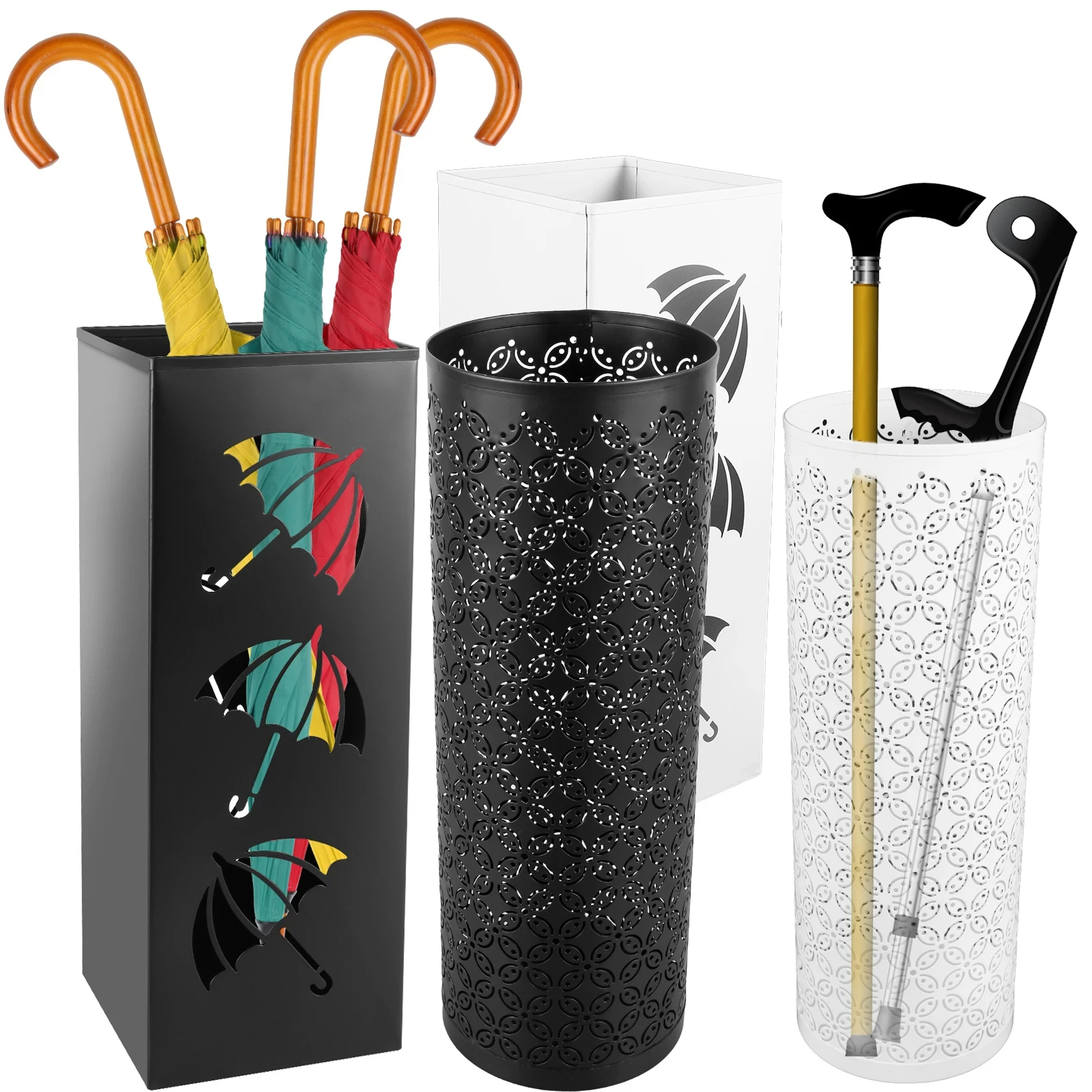 New Metal Umbrella Holder Free Standing Umbrella Stand Rack Decorative Holder Bin Multipurpose Walking Sticks,umbrella holder,umbrella storage rack