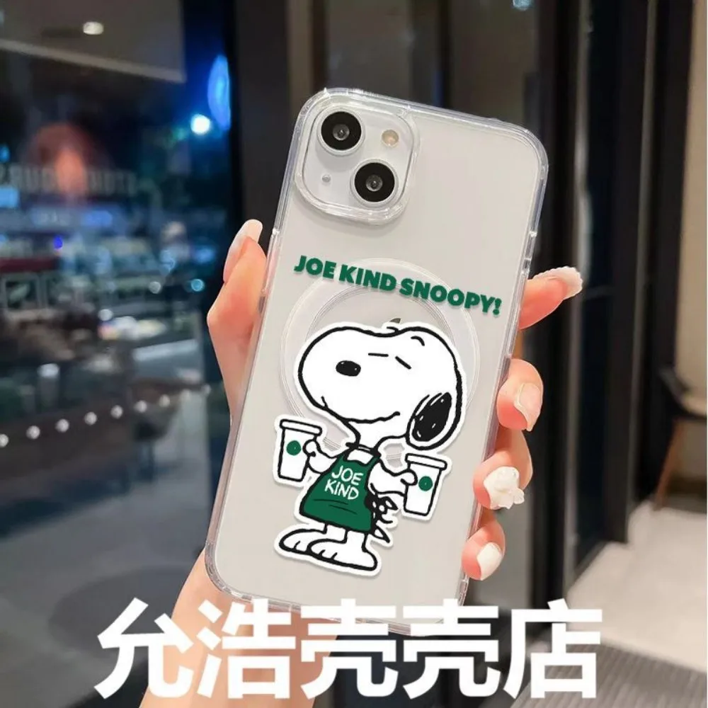 Magnetic Soft TPU Cartoon Dog Phone Case with S-Snoopies Design