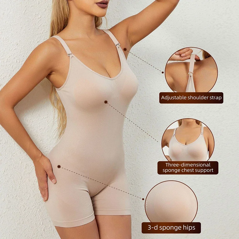 Bodysuit Shapewear with Hip Pads Women Butt Lifter Butt Enhancer Body Shaper Jumsuit Slimming Waist Trainer Shaper Wear