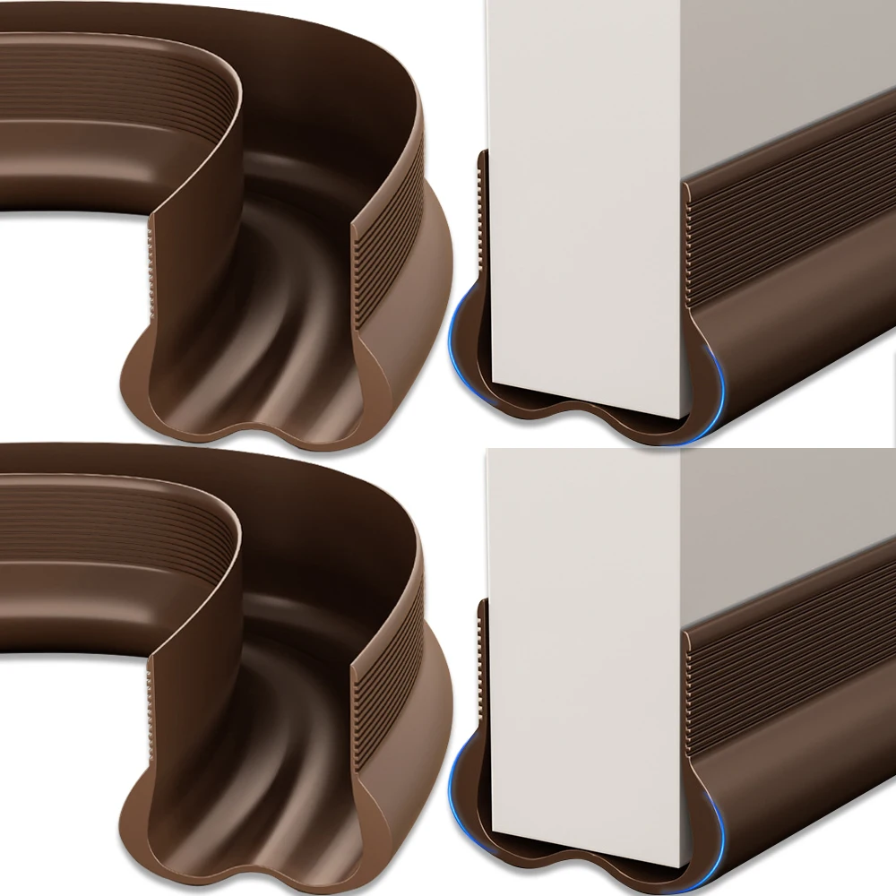 Adjustable Door Bottom Seal Strip Weather Strip Under Door Draft Stopper Thicker Anti-Cold Gap Blocker Sealing Weather Strip