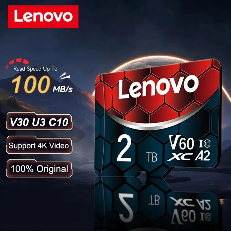 Lenovo 2Tb Sd Memory Card 64Gb 128Gb Sd/Tf Flash Card Mini Sd Card Uhs-1 Flash Memory Card Con Pacchetto Adattatore Sd Gratuito
