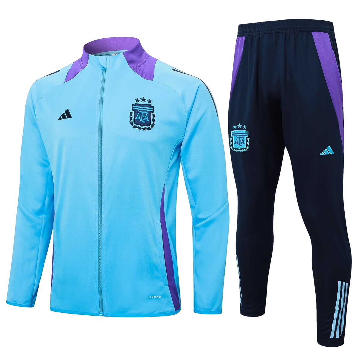 Adidas Soccer Jerseys Men Professional Full-sleeved Fashionable Durable Zippered Football Training Suit Sets Beige Black