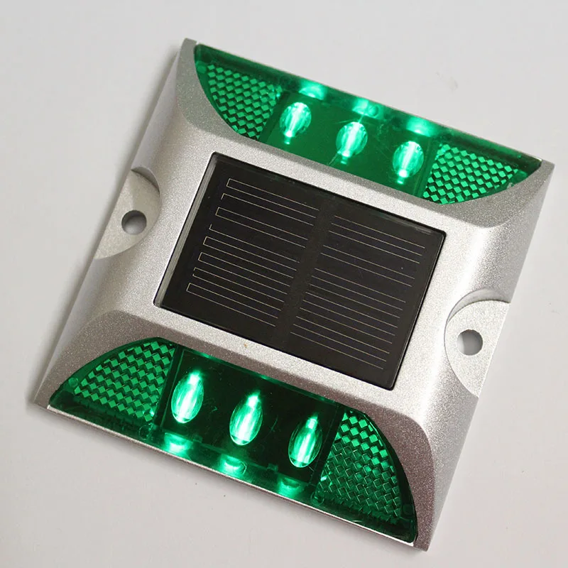 Outdoor Solar Powered Raised Road Stud Flash/Constant On Type Maker Pathway Deck Dock LED Steady Light