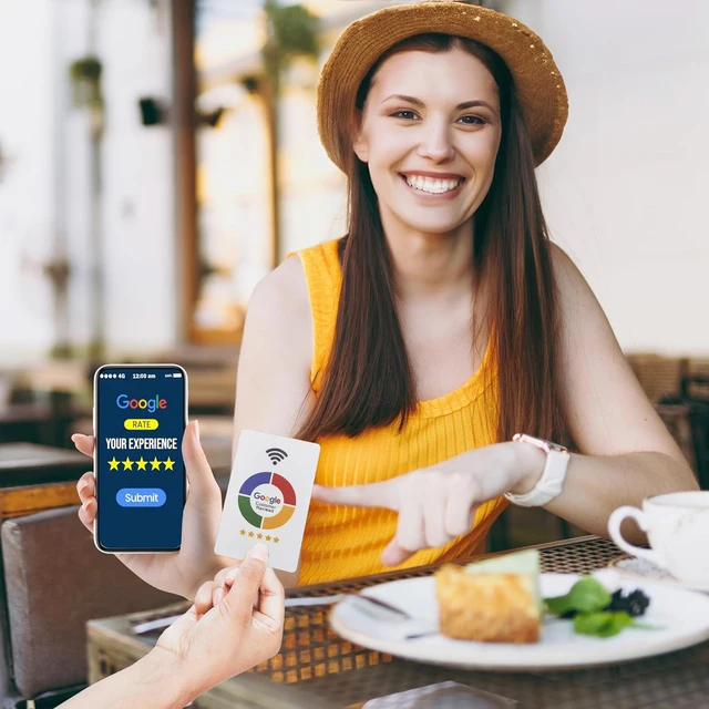 1Pc Reusable Review Tap Card Google Reviews Tap NFC Card Review Us on Google Tap Card Enhances SEO Saves Time User-Friendly 4