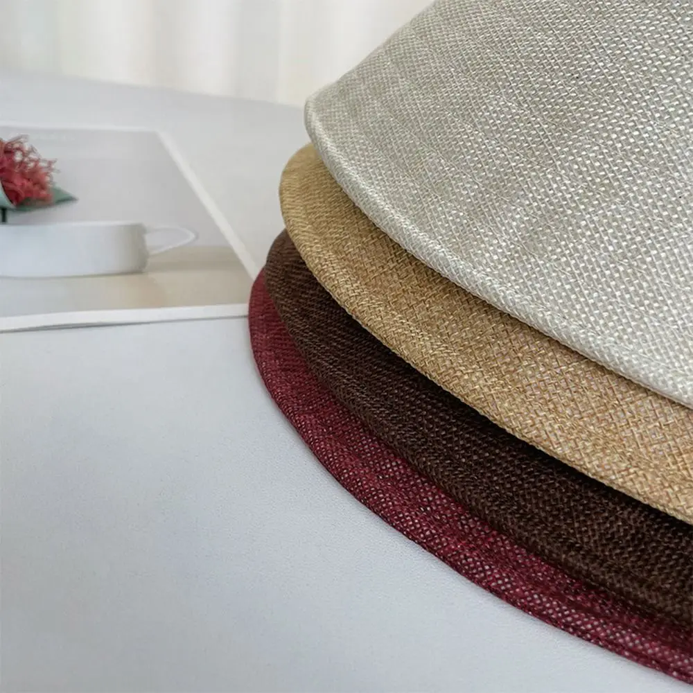 Polyester Women Beach Bucket Hat Wide Brim Sun Cap