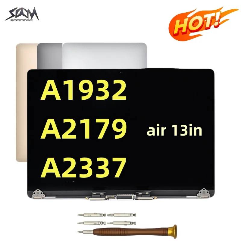 

Laptop LCD Display for Macbook Air 2018 A1932 2019 A2179 2020 A2337 M1 13 Inches Screen Replacement Repair Retina True Tone