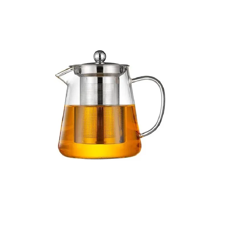 Transparent Glass Teapot 1Pc Including Stainless Steel Filter Liner Resistant to High Temperatures Suitable for Making Tea glass teapot,glass tea pot,tea pot