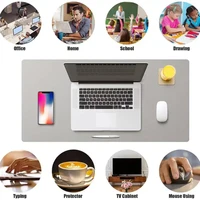 30x100CM Office Desk Protector Mat PVC Leather Waterproof Mouse Pad Water Resistant Heat Insulation Non-Slip Work Mat Study Mat 2