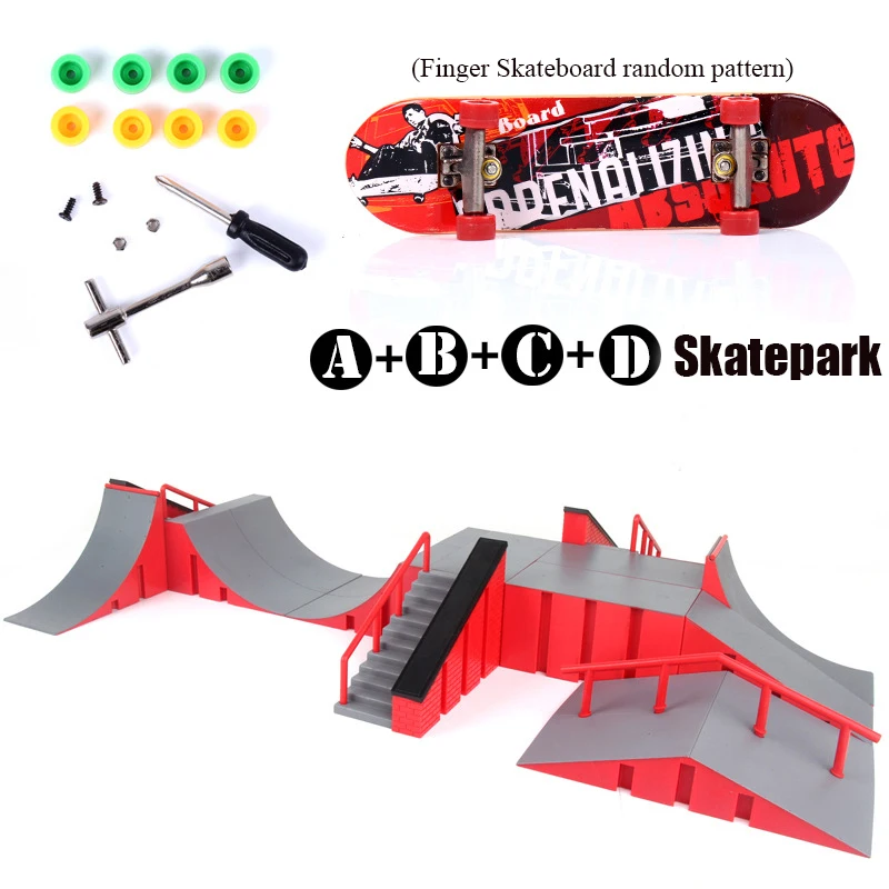 Finger Skateboard Toys Fingerboard Set Finger Skateboard Big Scene DIY Mini Park