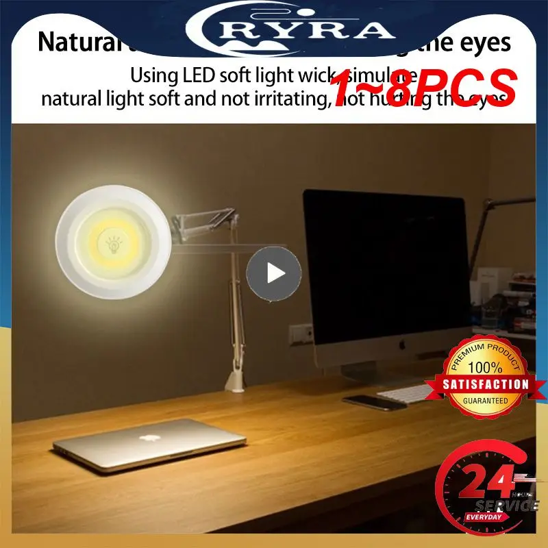 

1~8PCS Super Bright COB Kitchen Cabinet Light LED Night Light Remote Control Dimmable Wardrobe Night Lamp Home Bedroom