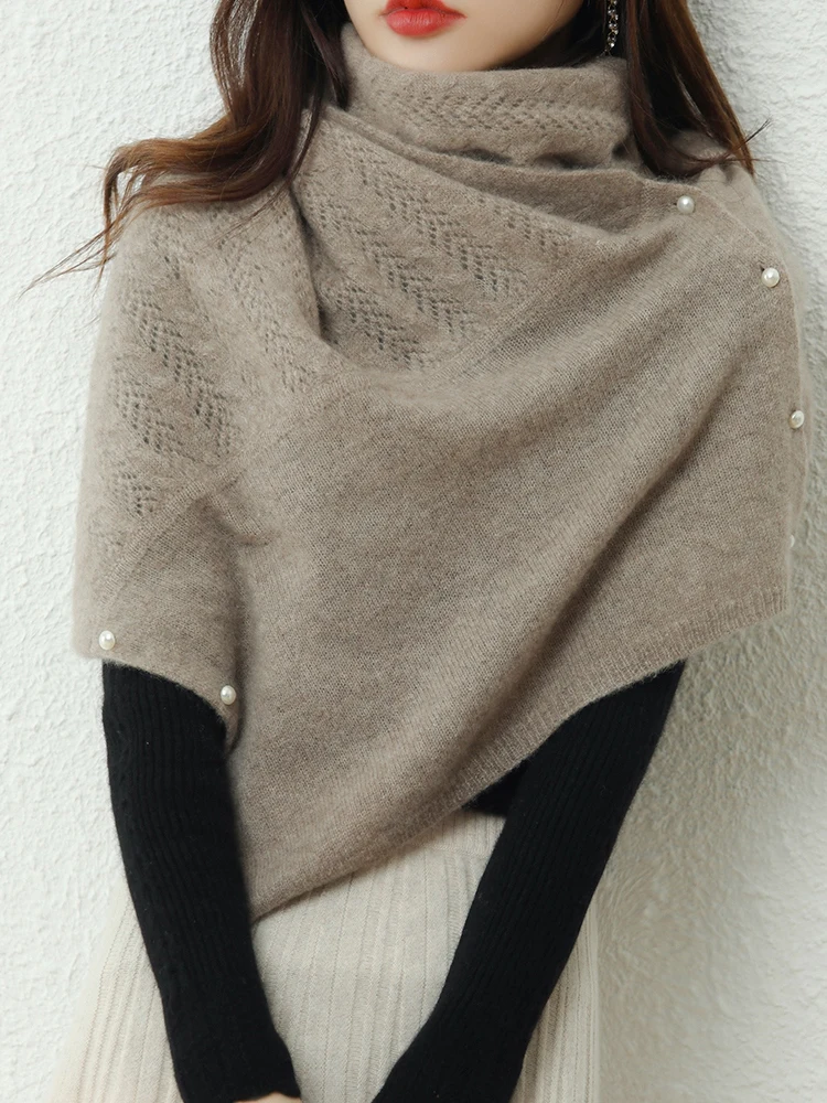 

MVLYFLRT 100% Merino Wool Scarf 2022 Spring and Autumn New Ladies Shawl Casual Fashion Ladies Scarf Length 145cm Width 60cm