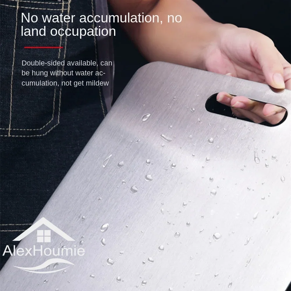 2 Taglieri In Titanio Acciaio Inox | Antiaderenti E Igienici Per Carne, Verdura E Pane - Foto 3