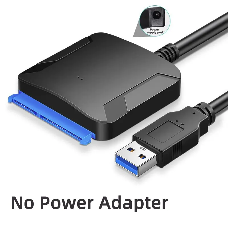 Sata to USB Adapter TEUCER SATA to USB 3.0 Cable USB to SATA Hard Drive Adapter Converter for 2.5" 3.5" SSD HDD Hard Drive Disk with Power Adapter