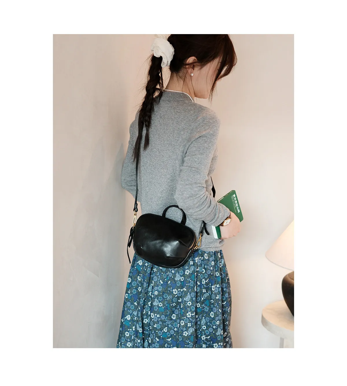 Einfache Designer-Organizer-Tasche, handgefertigt aus echtem Leder, Damenhandtasche, modische Luxus-Umhängetasche aus echtem Rindsleder, rot, Schulter- und Crossbody-Tasche. – Detail 13