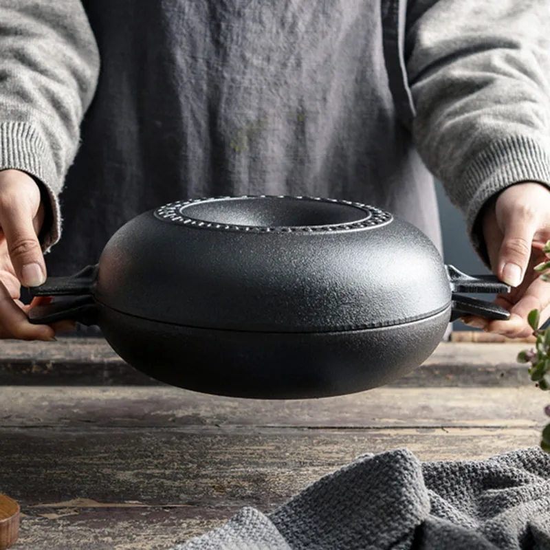 Cast Iron Potato Baker Stove Top Pot Baked Sweet Potato Pot