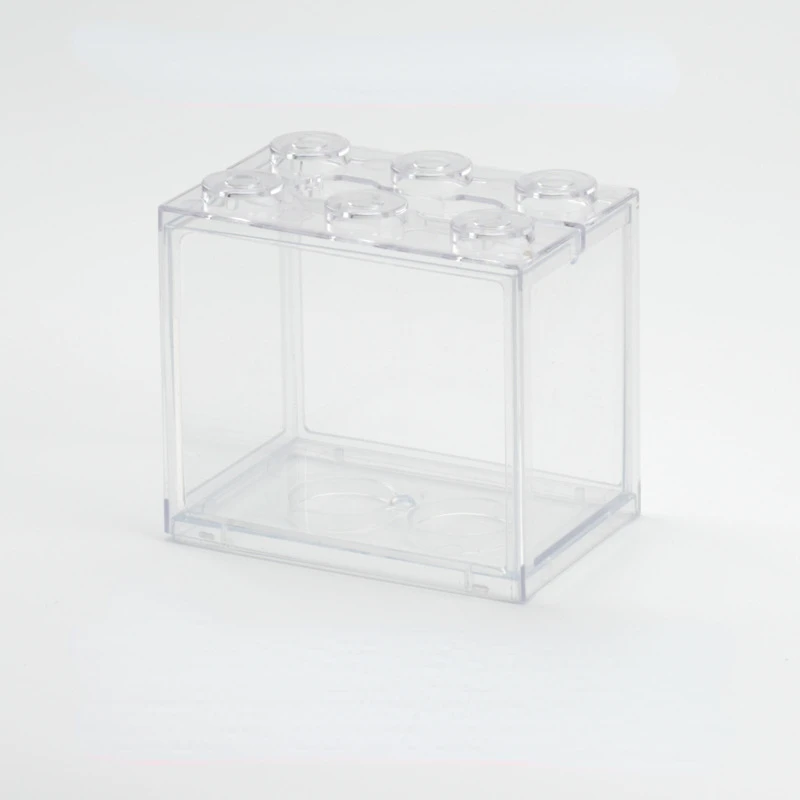 

Table Top Aquarium Fish Fighting Small Aquarium Fish Living Pets Superimposed Lego Building Blocks 6 Holes High Transparency