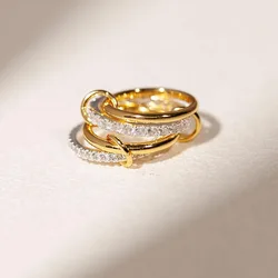 Stylish Copper Four - Ring with Unique Street Hip - Hop Vibe - 8 (R05572 - 01)