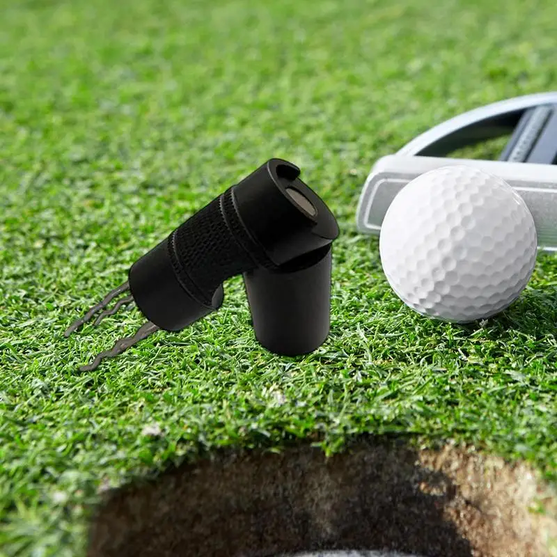 Golf Divot Repair Tool Multi-Function Golf Green Fork Tool Aluminum Alloy Accessories For Enthusiasts Professions And