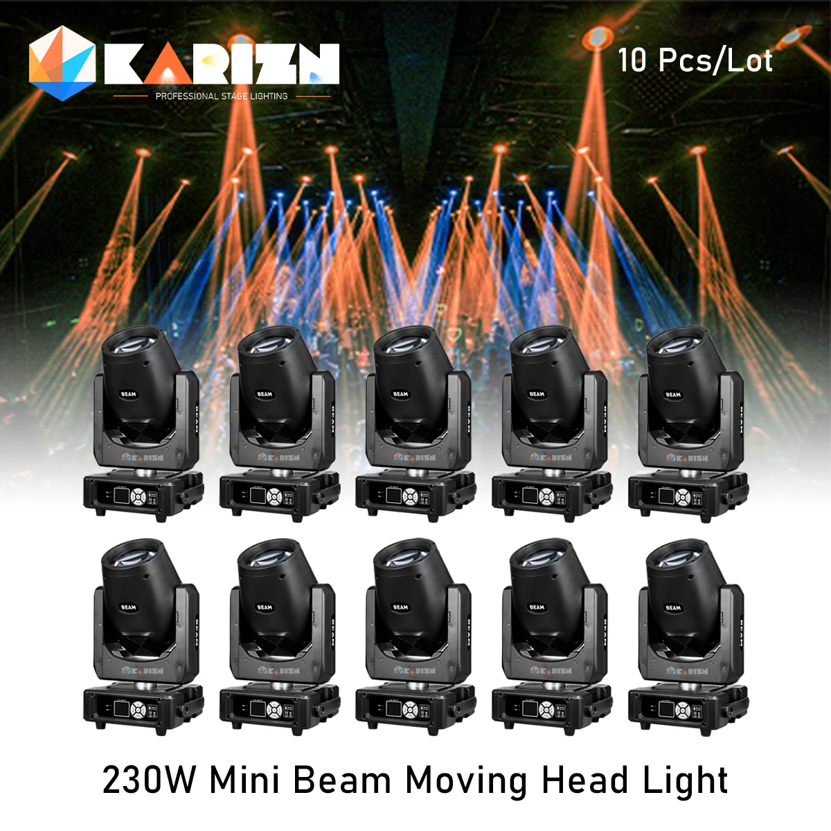 0 Tax 10Pcs Mini Sharpy 7R Beam 230W Beam Lyre 7R Moving Head Light Beam 7R Sharpy 230 Luci Da Palcoscenico 230W 7R Beam Wash