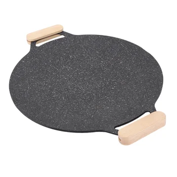 Maniglia per padella per barbecue in legno massello antiscottatura 2 pezzi Maniglia isolata per padella resistente al calore per pentole Padella per salsa Salte Padella per grigliare 1