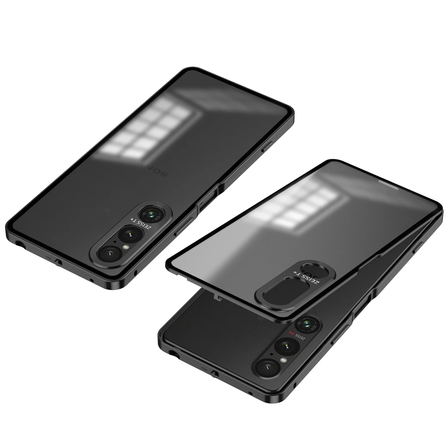 Luxury Metal Frame Lens Protection Matte Shockproof Phone Case For Sony Xperia 1 IV Xperia 1 V Xperia 1 VI Bumper Back Cover 2