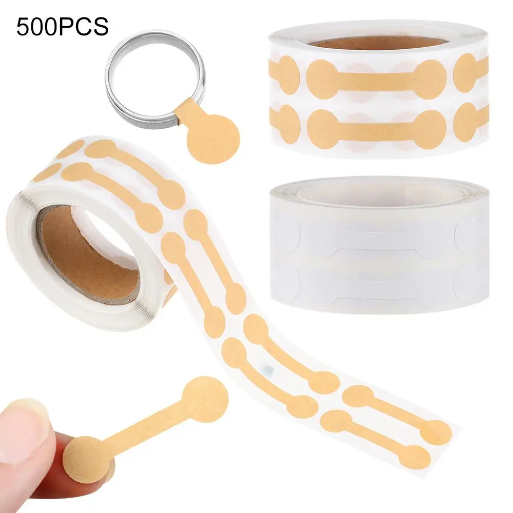 

White Brown Round Quadrate Kraft Paper Bracelet Hangtags Jewelry Price Tags Self-adhesive Stickers Necklace Ring Labels