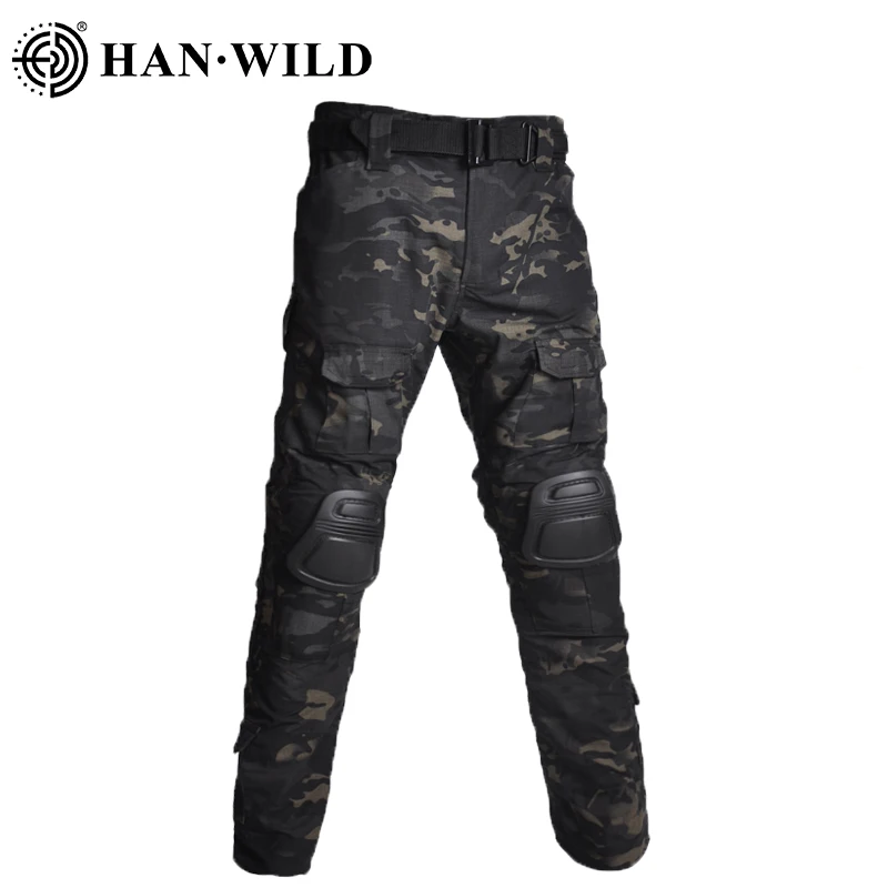 

Multicam Cargo Pants Men Military Tactical Trousers CP Camouflage Casual Camping Paintball Combat Airsoft Army Knee Pads Pants