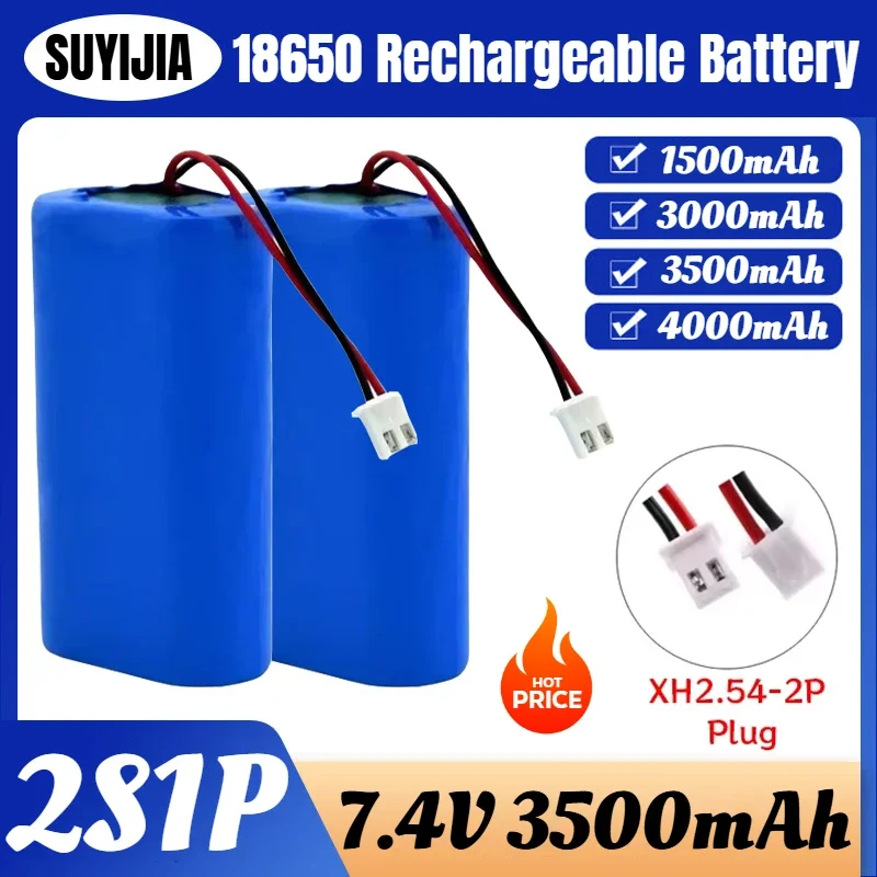 Batterie 18650 7.4V 2S 1500-4000mAh XH2.54 pour RC
