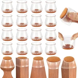 Silicone Chair Leg Caps - Non - Slip Furniture Feet Protectors (36 - Pack) - M(22mm - 35mm) (36pcs - Transparent)