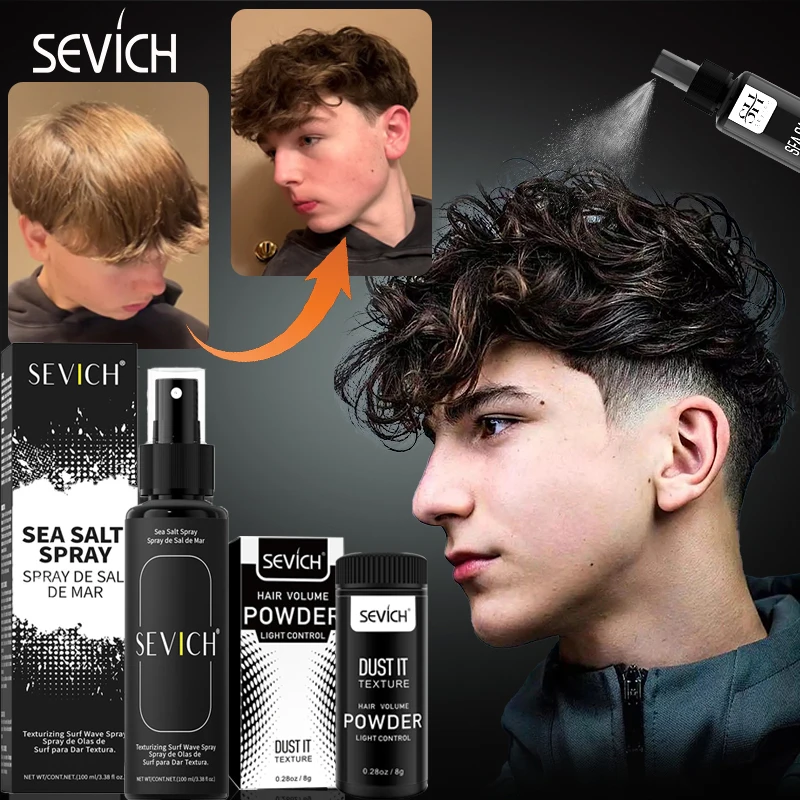 Natural Sea Salt Spray For Men Hair Volume Powder Sea Salt Hair Mist Spray Long Lasting Hold Styling Christmas Gifts