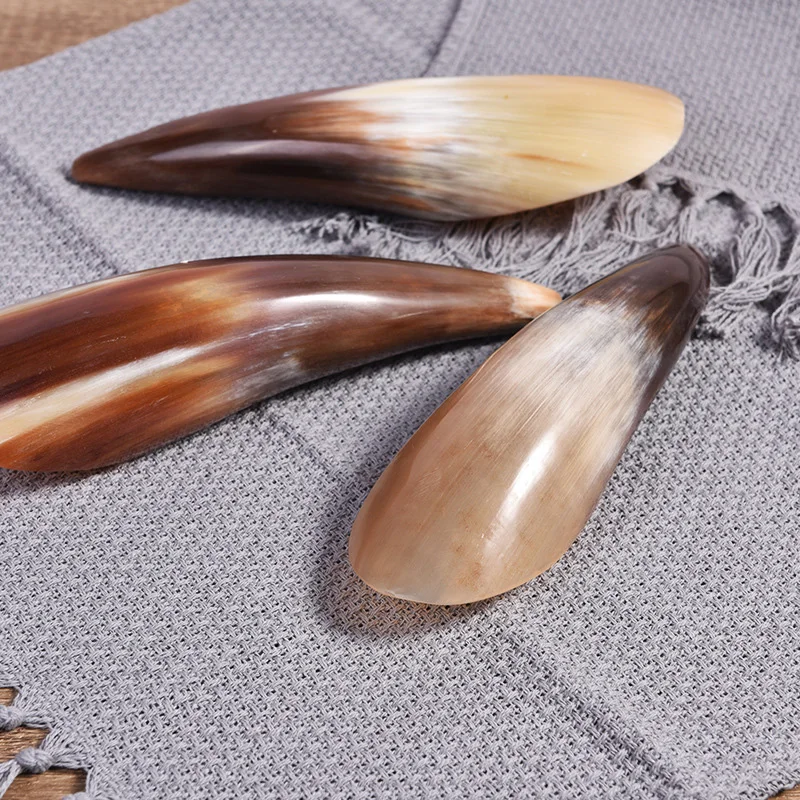 Guasha Board Natural Buffalo Horn No Stress Massage Tool SPA Therapy Massager Scraping Board