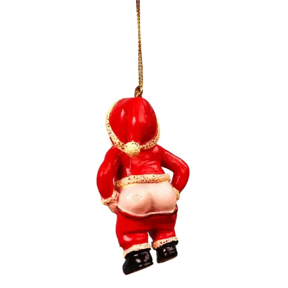 

Santa Claus Pendant Vibrant Color Santa Claus Butt Ornament Adorable Xmas Tree Decor Santa Butt Pendant